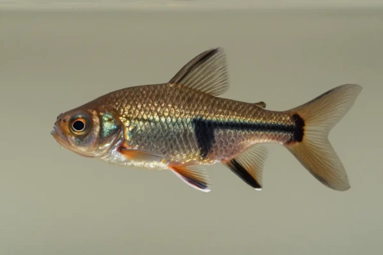 Corydoras aeneus: guía completa del Corydoras bronce y Limpiafondo 1 Corydoras bronce con tonalidades bronceadas y bandas oscuras en un fondo neutro, destacando sus aletas dorsales y caudales