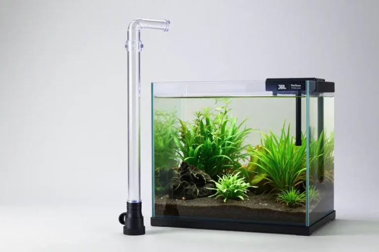 Difusor de CO2 JBL ProFlora Taifun Tube Clear mostrando tubo transparente de 3 metros con distribución uniforme de gas en acuario con plantas